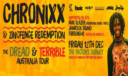 Chronixx Touring Australia