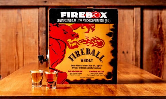 Go straight to Santa’s naughty list with Fireball Whisky’s 3.5L FIREBOX