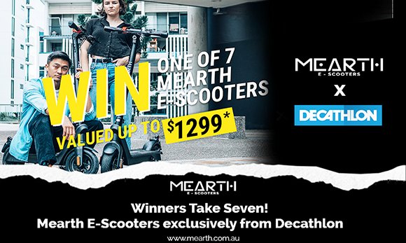 Winners Take Seven! Mearth E-Scooters exclusively from Decathlon