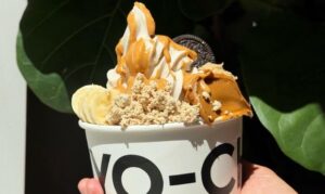 Cinnamon Banana Yoghurt has officially landed in Yo-Chi venues for a limited time only